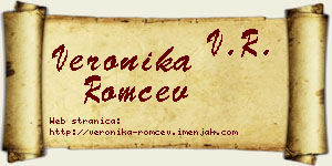 Veronika Romčev vizit kartica